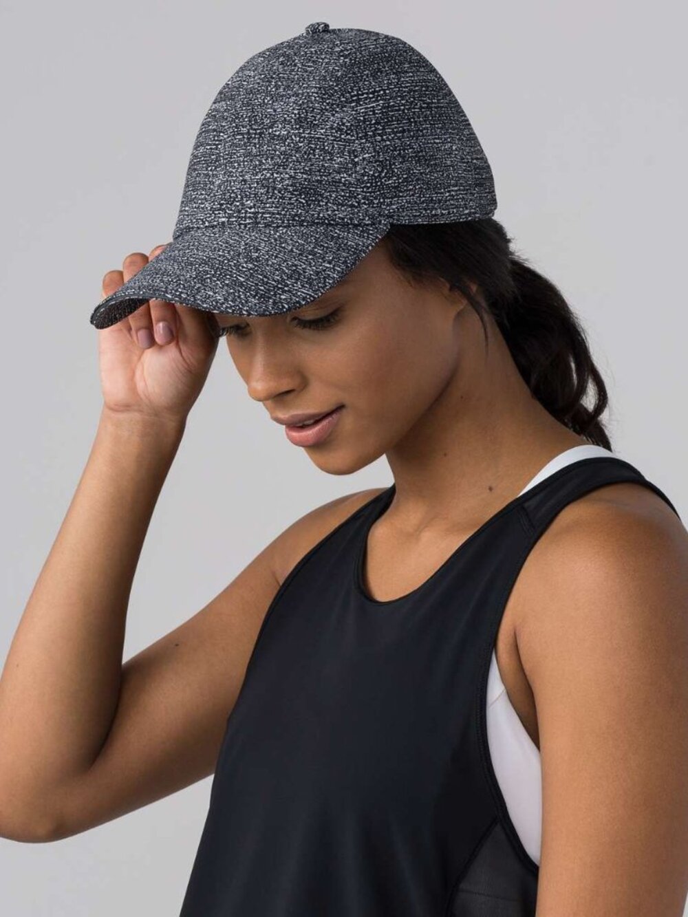Lululemon Baller Run Baseball Cap Hat Black White Womens